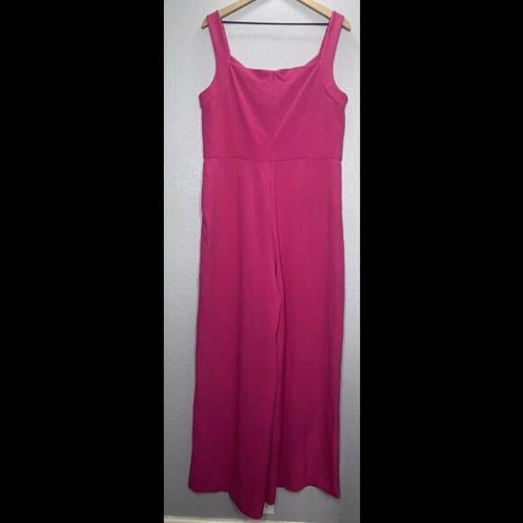 Julia Jordan Pink Bow Jumpsuit Size 16 - Picture 5 of 10